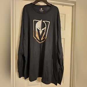 NWOT Las Vegas Golden Knights Fanatics Black Long Sleeve Men's Shirt Size:2XL.